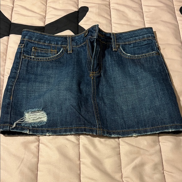 Urban outfitters lux Denim Mini Skirt size 26 - Picture 6 of 7